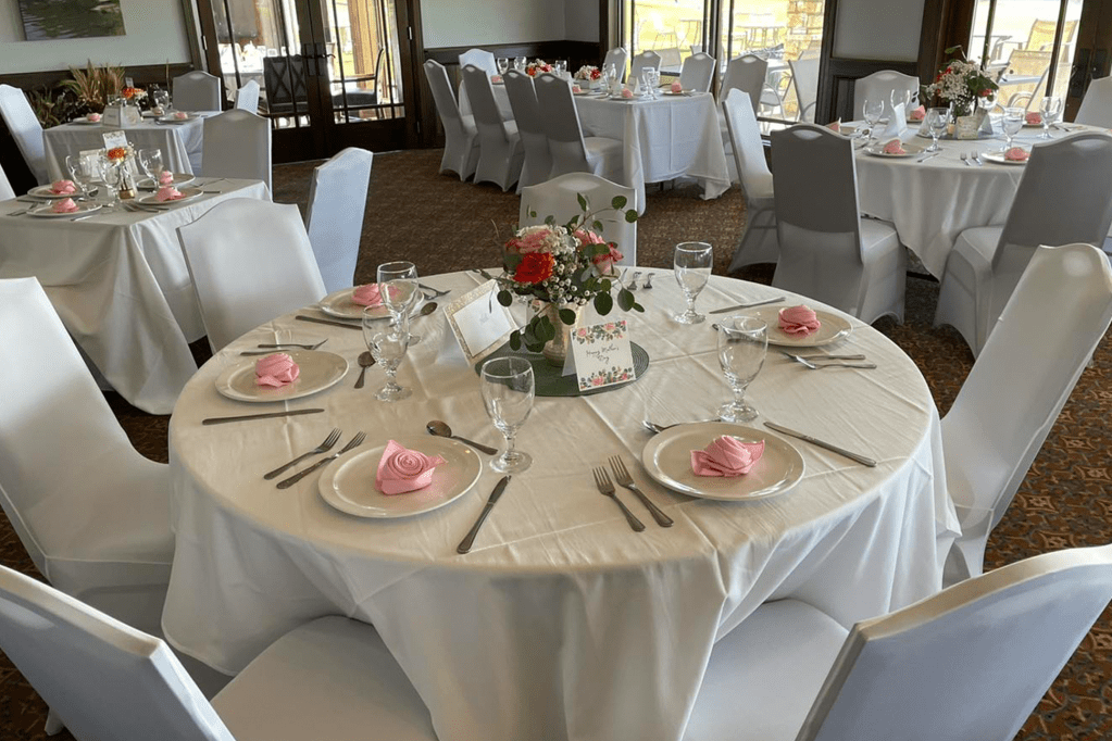 Banquet table at event